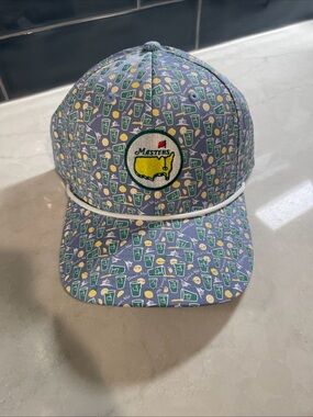 Masters Patterned Bucket Hat in Lavender with Green & Yellow Motifs
